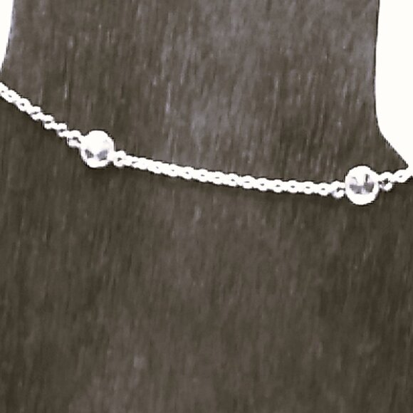 JCM 925 Sterling Silver & Cubic Zirconia (CZ) Dainty Thin Bracelet Sm Wrist NWOT - Picture 1 of 16
